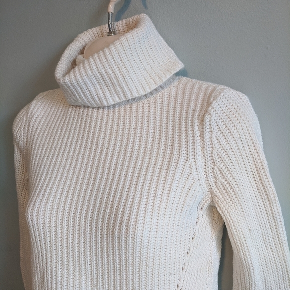 ANTHROPOLOGIE moth hi low knit turtleneck sweater - Picture 3 of 8